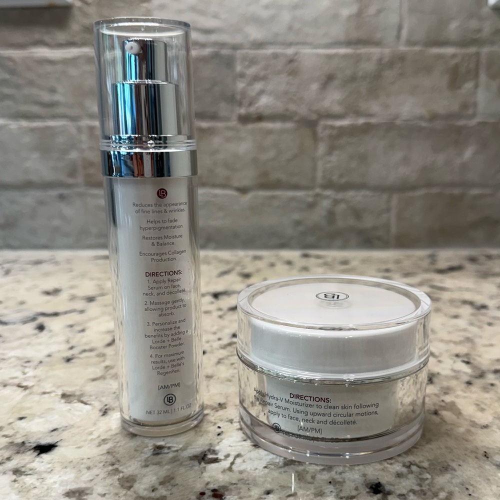 Lorde + Belle NEW Repair Serum and Hydra-V Moisturizer Set - Picture 2 of 2